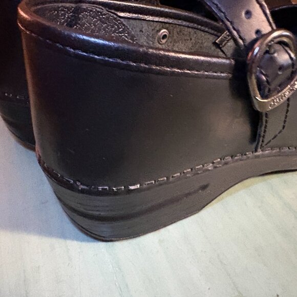 Womens Dansko Black Leather Mary Jane Clogs  EU Size 40  US Size 9.5/10 - Picture 5 of 10
